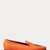 Orange Ralph Lauren Alonzo bestickte Leinenschuhe für Herren Orange Ralph Lauren Alonzo bestickte Leinenschuhe für Herren