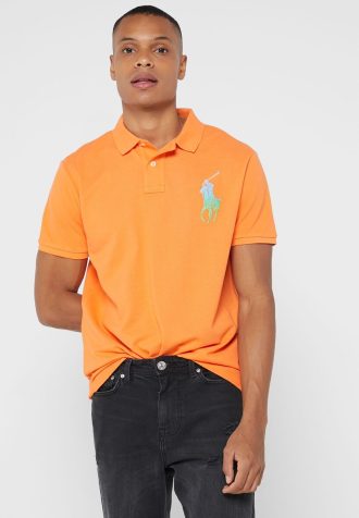 Orange Ralph Lauren Essential Poloshirts für Herren
