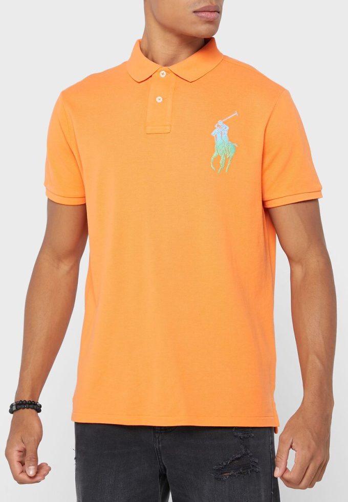 Orange Ralph Lauren Essential Poloshirts für Herren