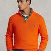 Orange Ralph Lauren Pullover mit Viertelreißverschluss aus Baumwolle für Herren Orange Ralph Lauren Pullover mit Viertelreißverschluss aus Baumwolle für Herren