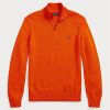 Orange Ralph Lauren Pullover mit Viertelreißverschluss aus Baumwolle für Herren Orange Ralph Lauren Pullover mit Viertelreißverschluss aus Baumwolle für Herren