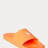 Orange / Weiße Ralph Lauren Signature Pony-Hausschuhe für Herren