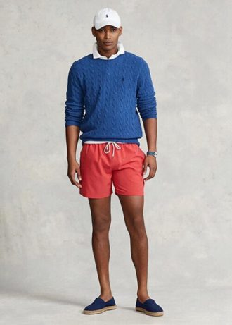 Orangefarbene Badeshorts „Traveller“ von Ralph Lauren für Herren