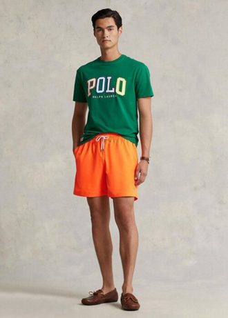 Orangefarbene Badeshorts „Traveller“ von Ralph Lauren für Herren