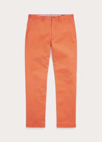 Orangefarbene Stretch-Chinohose im Slim Fit von Ralph Lauren für Herren