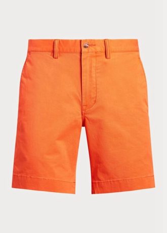 Orangefarbene Stretch-Chinoshorts für Herren von Ralph Lauren im Straight Fit