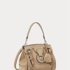 Pale Honey Damen Ralph Lauren Soft Ricky 18 Handtasche aus Kalbswildleder Pale Honey Damen Ralph Lauren Soft Ricky 18 Handtasche aus Kalbswildleder