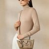 Pale Honey Damen Ralph Lauren Soft Ricky 18 Handtasche aus Kalbswildleder Pale Honey Damen Ralph Lauren Soft Ricky 18 Handtasche aus Kalbswildleder