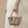 Pale Honey Damen Ralph Lauren Soft Ricky 18 Handtasche aus Kalbswildleder Pale Honey Damen Ralph Lauren Soft Ricky 18 Handtasche aus Kalbswildleder