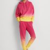 Pink / Orange / Gelbe Ralph Lauren Dip-Dyed French Terry Jogginghose für Damen Pink / Orange / Gelbe Ralph Lauren Dip-Dyed French Terry Jogginghose für Damen
