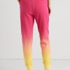 Pink / Orange / Gelbe Ralph Lauren Dip-Dyed French Terry Jogginghose für Damen Pink / Orange / Gelbe Ralph Lauren Dip-Dyed French Terry Jogginghose für Damen