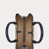 Raffinierte Marineblau/Modern Gold Damen Ralph Lauren Foliendruck Leder Medium Marcy Satchel Taschen Raffinierte Marineblau/Modern Gold Damen Ralph Lauren Foliendruck Leder Medium Marcy Satchel Taschen