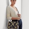 Raffinierte Marineblau/Modern Gold Damen Ralph Lauren Foliendruck Leder Medium Marcy Satchel Taschen Raffinierte Marineblau/Modern Gold Damen Ralph Lauren Foliendruck Leder Medium Marcy Satchel Taschen