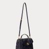 Raffinierte Marineblaue Damen Ralph Lauren Gesteppte Leder Mittelgroße Farrah Satchel Taschen Raffinierte Marineblaue Damen Ralph Lauren Gesteppte Leder Mittelgroße Farrah Satchel Taschen