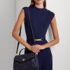 Raffinierte Marineblaue Damen Ralph Lauren Gesteppte Leder Mittelgroße Farrah Satchel Taschen Raffinierte Marineblaue Damen Ralph Lauren Gesteppte Leder Mittelgroße Farrah Satchel Taschen