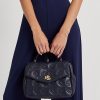 Raffinierte Marineblaue Damen Ralph Lauren Gesteppte Leder Mittelgroße Farrah Satchel Taschen Raffinierte Marineblaue Damen Ralph Lauren Gesteppte Leder Mittelgroße Farrah Satchel Taschen