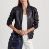 Raffinierte, marineblaue Damenhandtasche aus Ralph Lauren-Leder mit großer Andie-Tasche Raffinierte, marineblaue Damenhandtasche aus Ralph Lauren-Leder mit großer Andie-Tasche