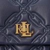 Raffinierte, mittelgroße Umhängetaschen aus gestepptem Nappaleder für Damen von Ralph Lauren in Marineblau Raffinierte, mittelgroße Umhängetaschen aus gestepptem Nappaleder für Damen von Ralph Lauren in Marineblau