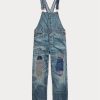 Ralph Lauren Damen-Overallkleid aus repariertem Denim waschen