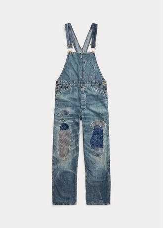Ralph Lauren Damen-Overallkleid aus repariertem Denim waschen