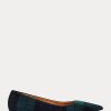 Ralph Lauren Kendrya Black Watch Plaid Ballerinas für Damen in Grün Ralph Lauren Kendrya Black Watch Plaid Ballerinas für Damen in Grün