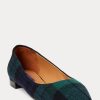 Ralph Lauren Kendrya Black Watch Plaid Ballerinas für Damen in Grün Ralph Lauren Kendrya Black Watch Plaid Ballerinas für Damen in Grün