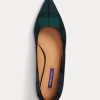 Ralph Lauren Kendrya Black Watch Plaid Ballerinas für Damen in Grün Ralph Lauren Kendrya Black Watch Plaid Ballerinas für Damen in Grün