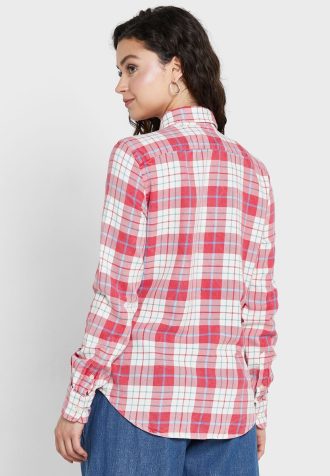 Rosa karierte Button-Down-Hemden von Ralph Lauren für Damen