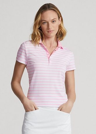 Rosa Poloshirts aus Jersey im Tailored Fit von Ralph Lauren für Damen