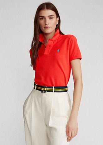 Rosa Poloshirts aus Mesh im Classic Fit von Ralph Lauren für Damen Rosa Poloshirts aus Mesh im Classic Fit von Ralph Lauren für Damen