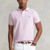 Rosa Poloshirts aus Mesh im Custom-Slim-Fit von Ralph Lauren für Herren Rosa Poloshirts aus Mesh im Custom-Slim-Fit von Ralph Lauren für Herren
