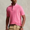 Rosa Poloshirts aus Mesh im Custom-Slim-Fit von Ralph Lauren für Herren Rosa Poloshirts aus Mesh im Custom-Slim-Fit von Ralph Lauren für Herren