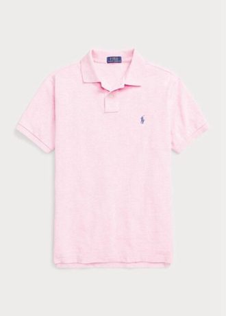 Rosa Poloshirts aus Mesh im Custom-Slim-Fit von Ralph Lauren für Herren