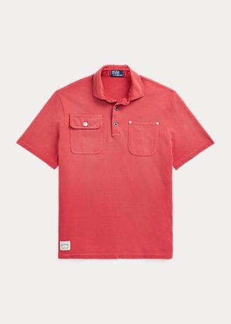 Rosa Poloshirts mit klassischer Passform und Netztasche für Herren von Ralph Lauren
