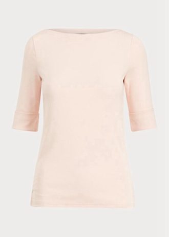 Rosa Ralph Lauren Baumwoll-Tops mit U-Boot-Ausschnitt für Damen