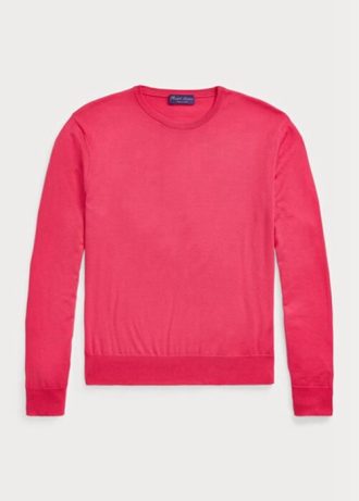 Rosa Ralph Lauren Baumwollpullover mit Rundhalsausschnitt für Herren Rosa Ralph Lauren Baumwollpullover mit Rundhalsausschnitt für Herren