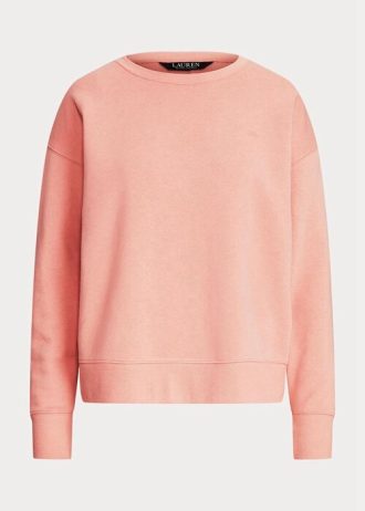 Rosa Ralph Lauren Fleece-Pullover-Sweatshirts für Damen