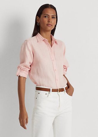 Rosa Ralph Lauren Leinenhemden für Damen