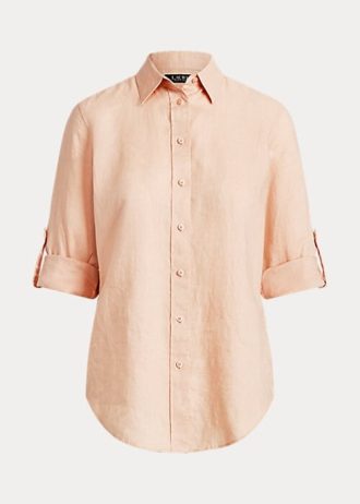 Rosa Ralph Lauren Leinenhemden für Damen