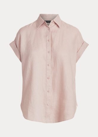 Rosa Ralph Lauren-Leinenhemden mit Dolman-Ärmeln für Damen