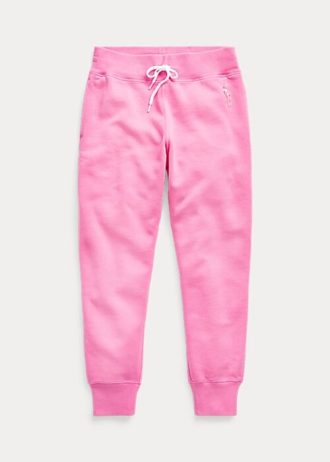Rosafarbene Fleece-Jogginghose mit Pony-Print für Damen von Ralph Lauren