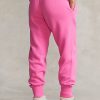 Rosafarbene Fleece-Jogginghose mit Pony-Print für Damen von Ralph Lauren Rosafarbene Fleece-Jogginghose mit Pony-Print für Damen von Ralph Lauren