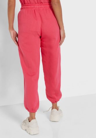 Rosafarbene Ralph Lauren Jogginghose mit hoher Taille und Knöchelpartie für Damen