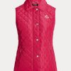Rosafarbene Weste mit Rautensteppung von Ralph Lauren für Damen Rosafarbene Weste mit Rautensteppung von Ralph Lauren für Damen