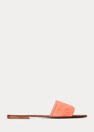 Rose Damen Ralph Lauren Andela Kalbs-Wildleder Sandalen Rose Damen Ralph Lauren Andela Kalbs-Wildleder Sandalen