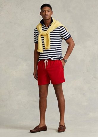 Rote Badeshorts „Traveller“ von Ralph Lauren für Herren