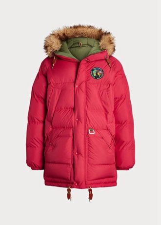 Rote Daunenparka-Wendejacken von Ralph Lauren für Herren Rote Daunenparka-Wendejacken von Ralph Lauren für Herren