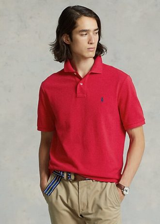 Rote Poloshirts „The Iconic Mesh“ von Ralph Lauren für Herren
