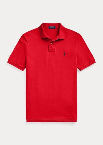 Rote Poloshirts „The Iconic Mesh“ von Ralph Lauren für Herren