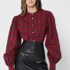 Rote Ralph Lauren Button-Down-Oberteile für Damen Rote Ralph Lauren Button-Down-Oberteile für Damen